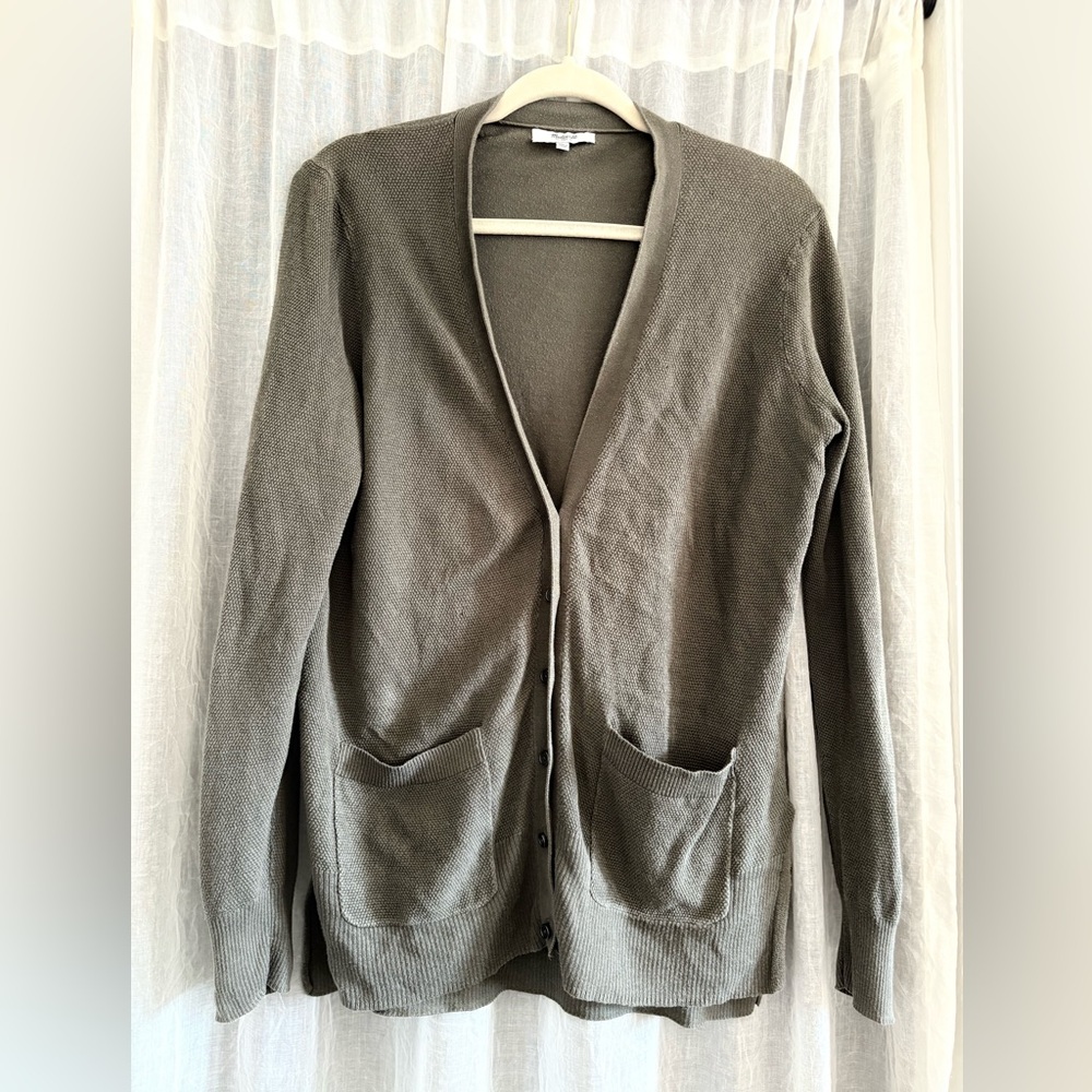 Madewell Olive Cardigan Women's Sweater Size M